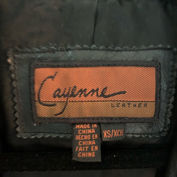 Vintage Black 90s Leather Jacket. Size: Men XS. - Picture 6 of 7